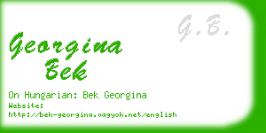 georgina bek business card